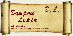 Damjan Lepir vizit kartica